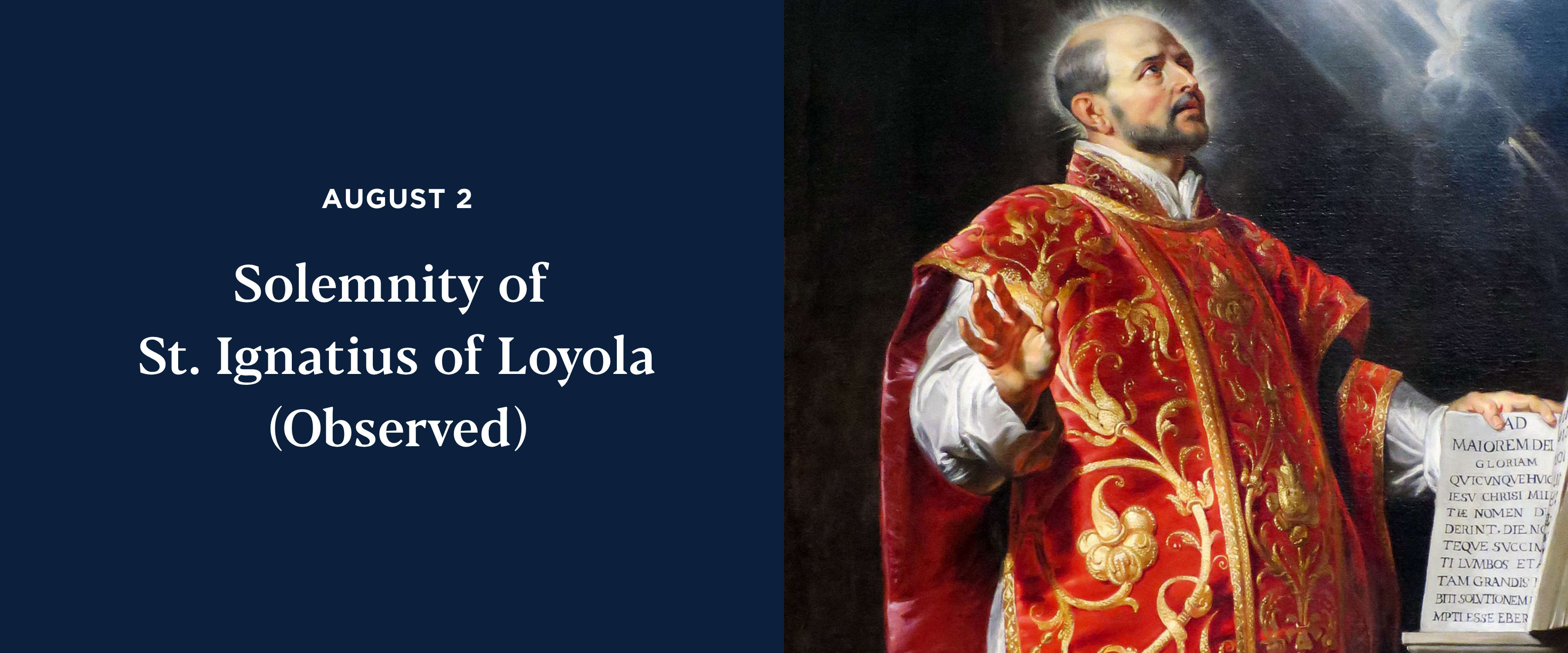 Solemnity of St. Ignatius of Loyola